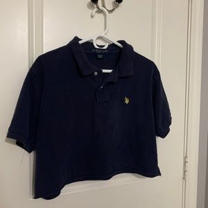 cropped polo shirt